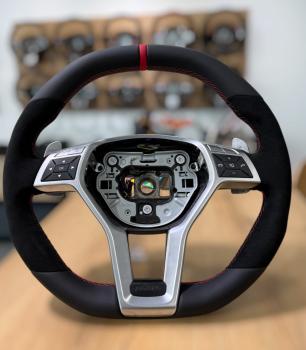 Mercedes-AMG S63 E63 W212 GLE63 GT Lederlenkrad neu beziehen, Design A720, sportlich-exklusiv